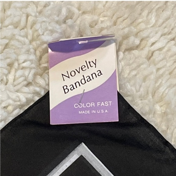 Vintage Military US Army Delta Force Black Bandana Made In USA NOS 90s - Picture 4 of 4